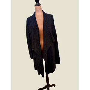 Barefoot Dreams Bamboo Chic Lite Cardigan Wrap Black Charcoal 436 Womens SM q